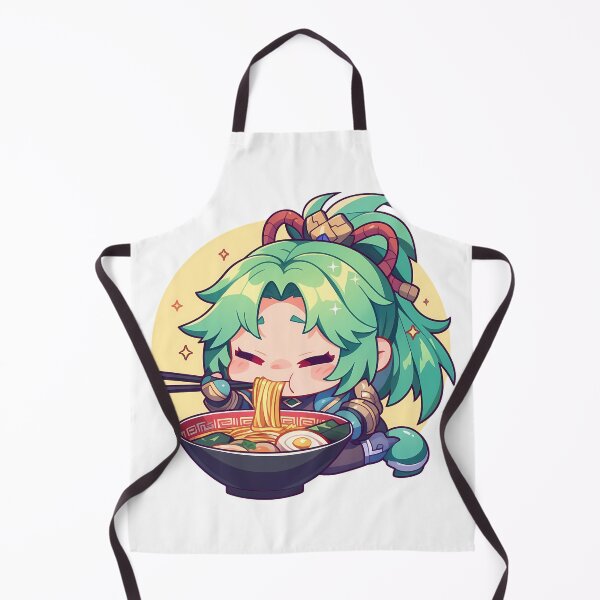 Item preview, Baizhu Genshin Impact Green Kawaii Ramen Chibi Cozy Slurp designed and sold by mildaclairmo.