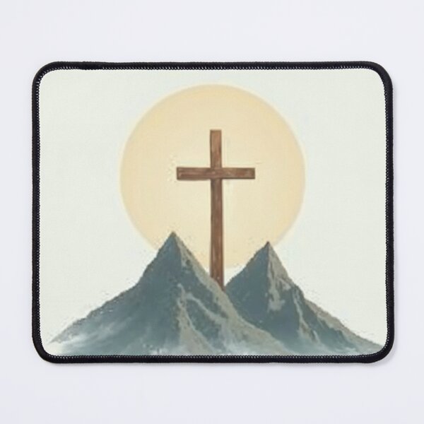 Item preview, Mountain Line Cross at Sunrise designed and sold by Devotica.