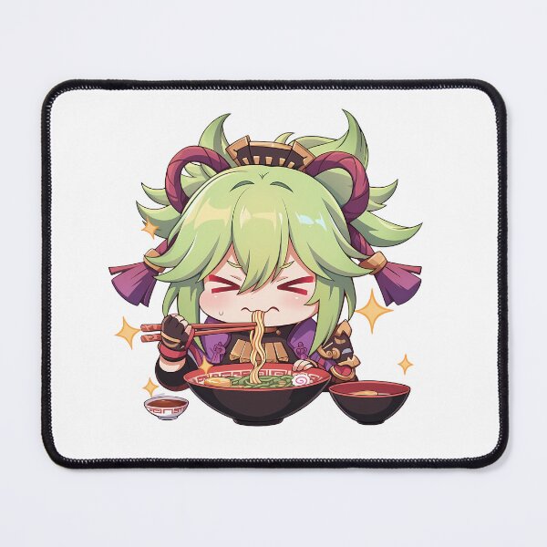 Item preview, Kuki Shinobu Genshin Impact Kawaii Chibi Ramen Noodles Spicy Determination designed and sold by mildaclairmo.
