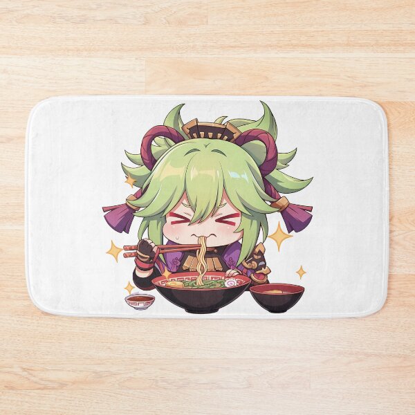 Item preview, Kuki Shinobu Genshin Impact Kawaii Chibi Ramen Noodles Spicy Determination designed and sold by mildaclairmo.