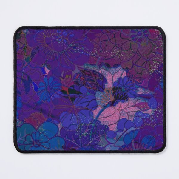 Item preview, Neon Floral Dreamscape Pattern – Purple Aesthetic Abstract Flower Art designed and sold by BatNature.