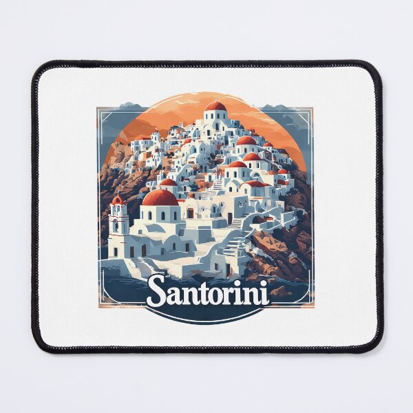 Item preview, Santorini Bauhaus Poster — Geometric Greece Art Print designed and sold by OzzFrequency.