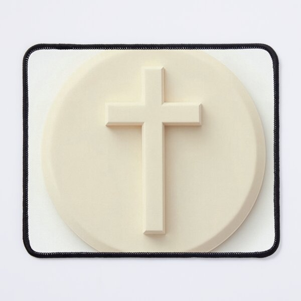 Item preview, Embossed Ivory Medallion Cross designed and sold by Devotica.