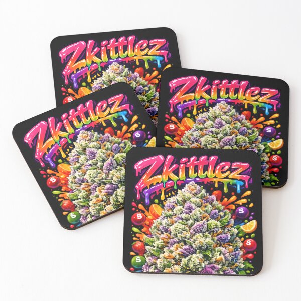 Item preview, Zkittlez Rainbow Candy Graffiti Print | Fruity Skittles Hybrid Strain Typography | Euphoric 420 Wall Decor designed and sold by WAUZ.