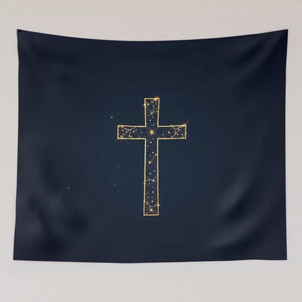 Item preview, Celestial Constellation Christian Cross designed and sold by Devotica.
