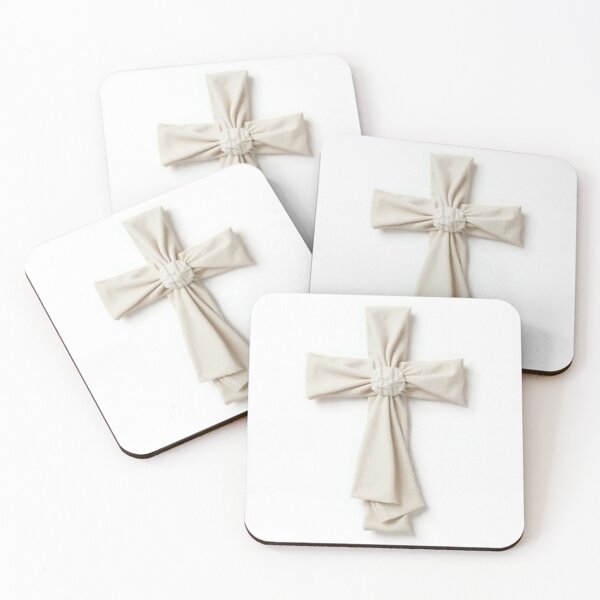 Item preview, Linen Woven Christian Cross Icon designed and sold by Devotica.