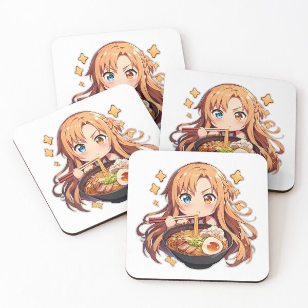 Item preview, Asuna Sword Art Online Chibi Kawaii Ramen Foodie Moment designed and sold by mildaclairmo.