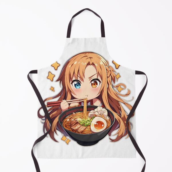 Item preview, Asuna Sword Art Online Chibi Kawaii Ramen Foodie Moment designed and sold by mildaclairmo.