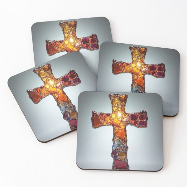 Item preview, Fragmented Glass Christian Cross designed and sold by Devotica.