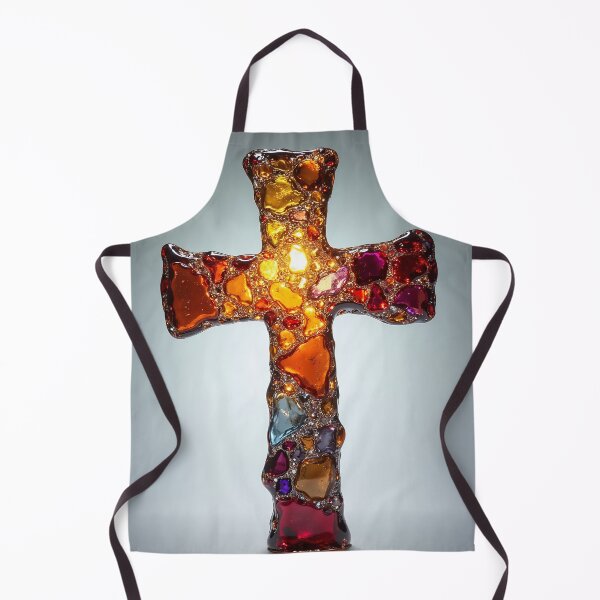 Item preview, Fragmented Glass Christian Cross designed and sold by Devotica.