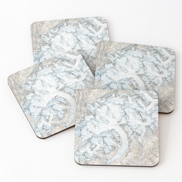 Item preview, Old topographic map of the Aletsch Glacier designed and sold by Karol Majewski.