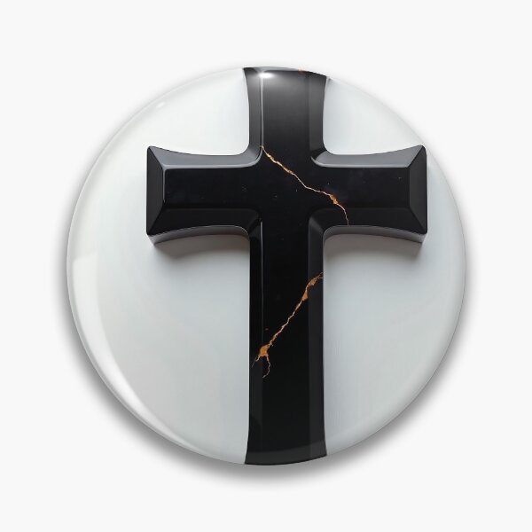 Item preview, Obsidian Glass Christian Cross designed and sold by Devotica.