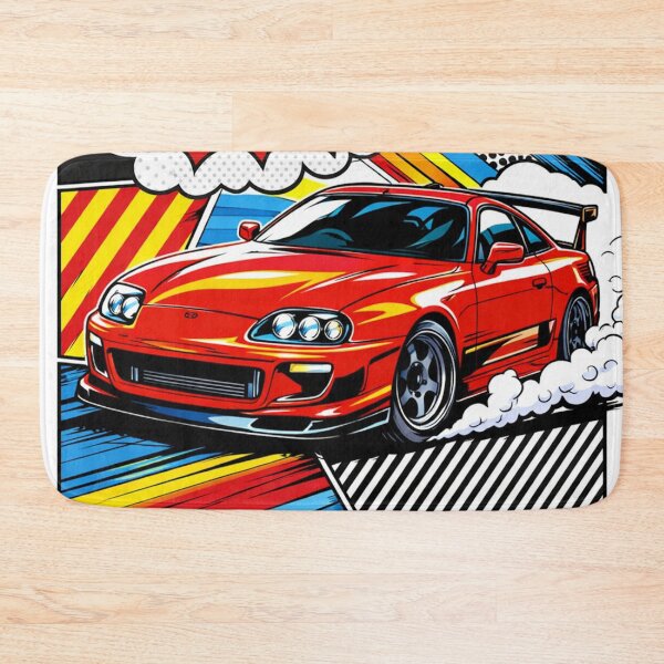 Item preview, Toyota Supra Pop Art Drift – JDM Comic Style Design designed and sold by GT Garage.