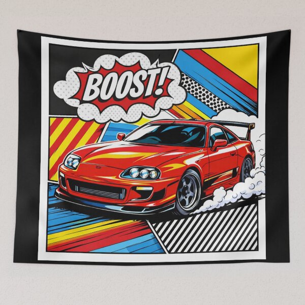 Item preview, Toyota Supra Pop Art Drift – JDM Comic Style Design designed and sold by GT Garage.