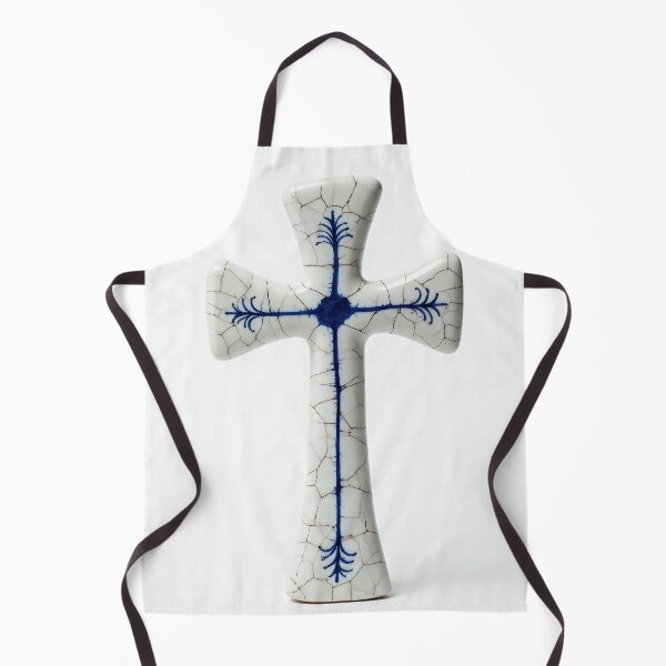 Item preview, Cracked Porcelain Christian Cross designed and sold by Devotica.