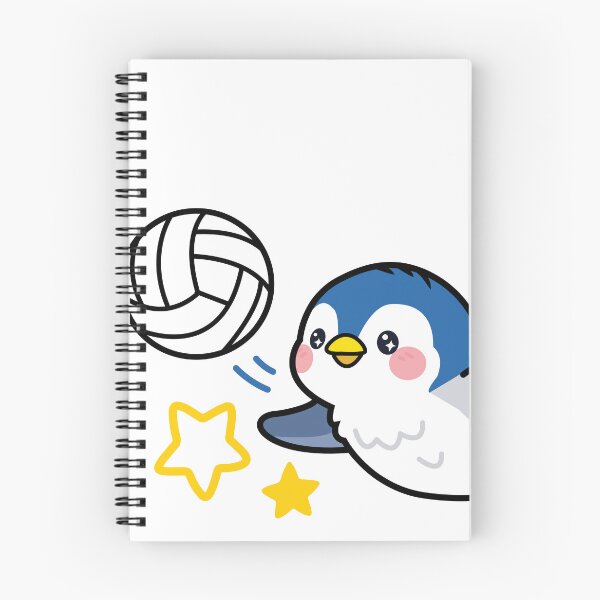 Item preview, Kawaii Penguin Diving for Volleyball Sticker designed and sold by Sweet Serve Studio.
