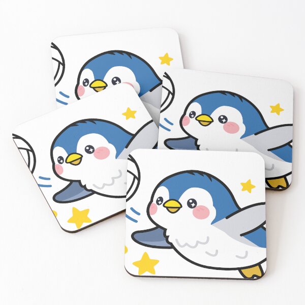 Item preview, Kawaii Penguin Diving for Volleyball Sticker designed and sold by Sweet Serve Studio.