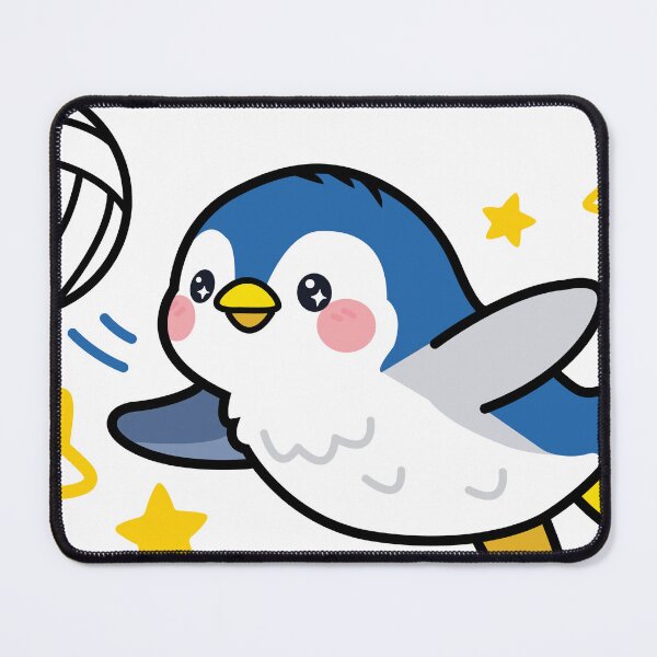 Item preview, Kawaii Penguin Diving for Volleyball Sticker designed and sold by Sweet Serve Studio.