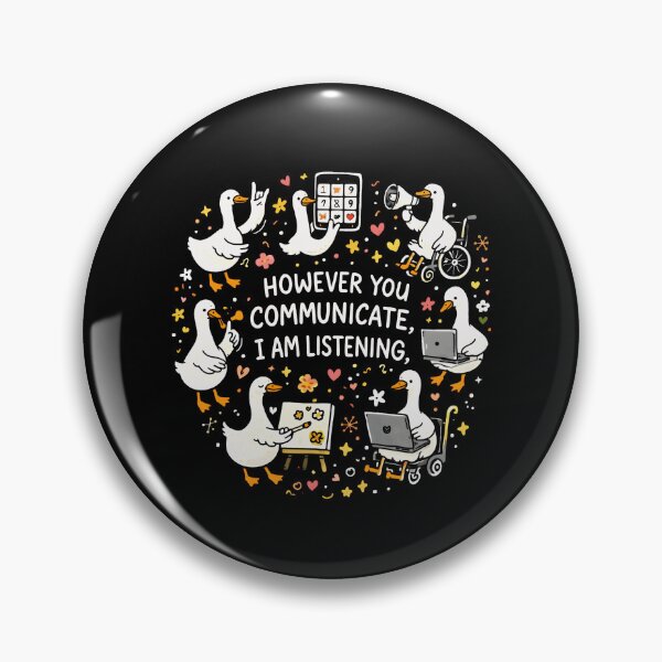 Item preview, However You Communicate I'm Listening AAC SLP Silly Goose Design, Deaf Awareness Support Gift, ASL Sign Language Support Graphic Tee designed and sold by AsturShop.