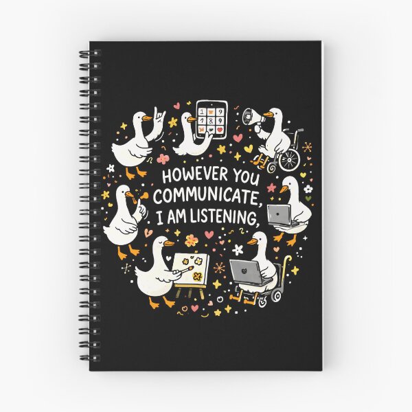 Item preview, However You Communicate I'm Listening AAC SLP Silly Goose Design, Deaf Awareness Support Gift, ASL Sign Language Support Graphic Tee designed and sold by AsturShop.