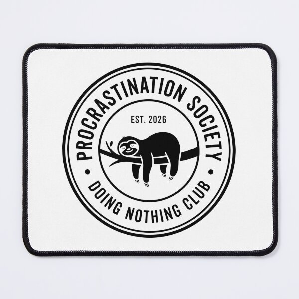 Item preview, Procrastination Society — Doing Nothing Club(Black) designed and sold by Ylavrel.