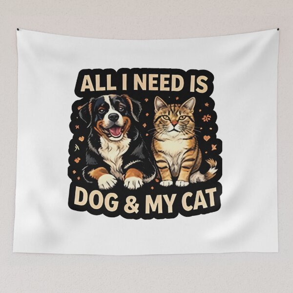 Item preview, All I Need Is Dog and My Cat – Cute Pet Lover Design designed and sold by Ladys-Gents.