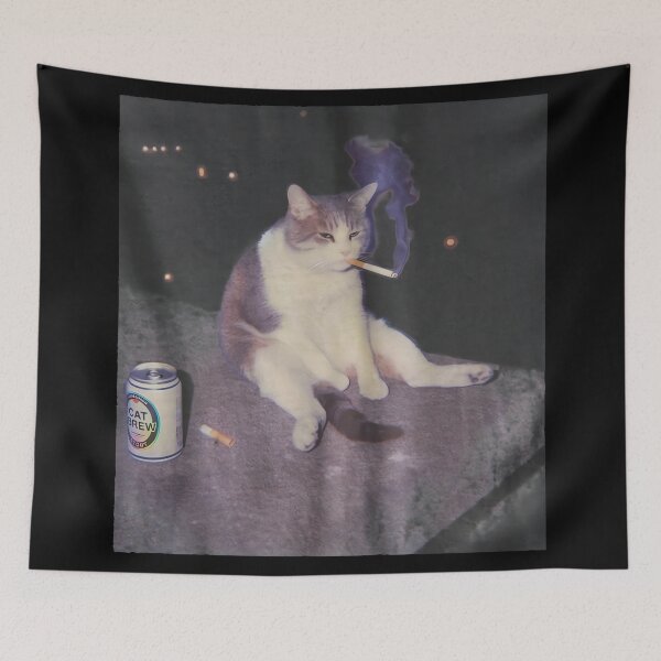 Item preview, The After Hours Cat - Retro Lo-Fi Aesthetic designed and sold by MOFAPPAREL.