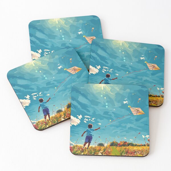 Item preview, Boy Flying Kite designed and sold by tomorrowsart.