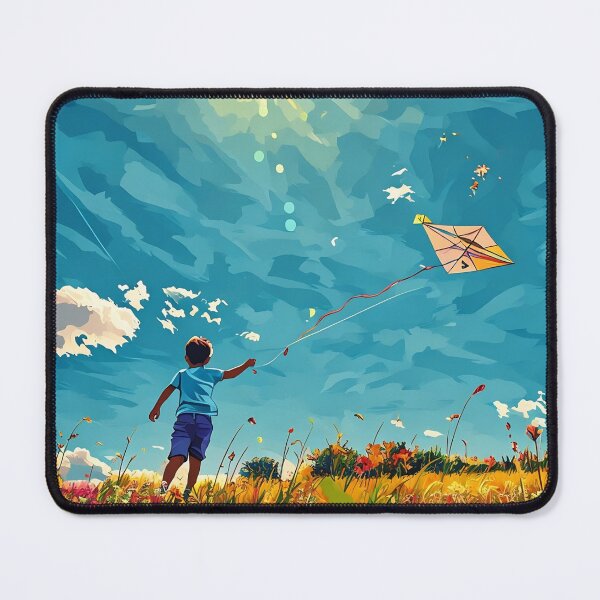 Item preview, Boy Flying Kite designed and sold by tomorrowsart.