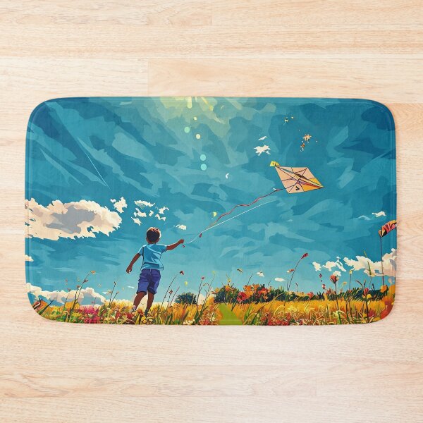 Item preview, Boy Flying Kite designed and sold by tomorrowsart.