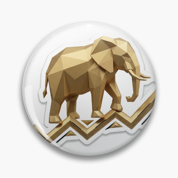 Aperçu de l'œuvre Marché des taureaux Golden Elephant - Autocollant Investisseur de luxe créée et vendue par Elefa30.