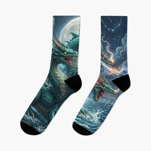 Item preview, Sea Hydra - Mythical Five Headed Serpent Fantasy Art designed and sold by Lucid Dream Pixel.