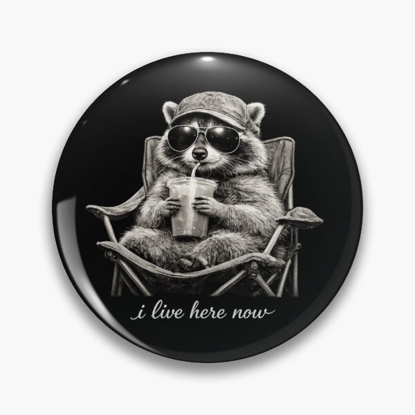 Item preview, i Live here Now, Racoon Only Baseball Mama Style designed and sold by faridman.