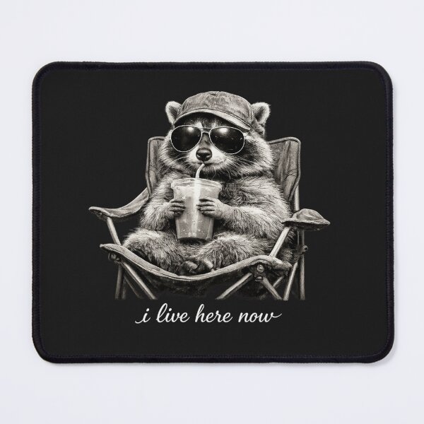 Item preview, i Live here Now, Racoon Only Baseball Mama Style designed and sold by faridman.