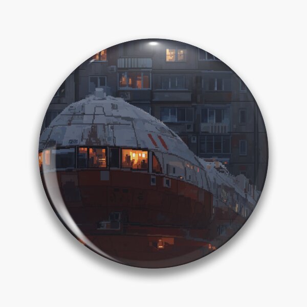 Item preview, Retro-Futurist Spacecraft - Urban Sci-Fi Pixel Art designed and sold by hub..