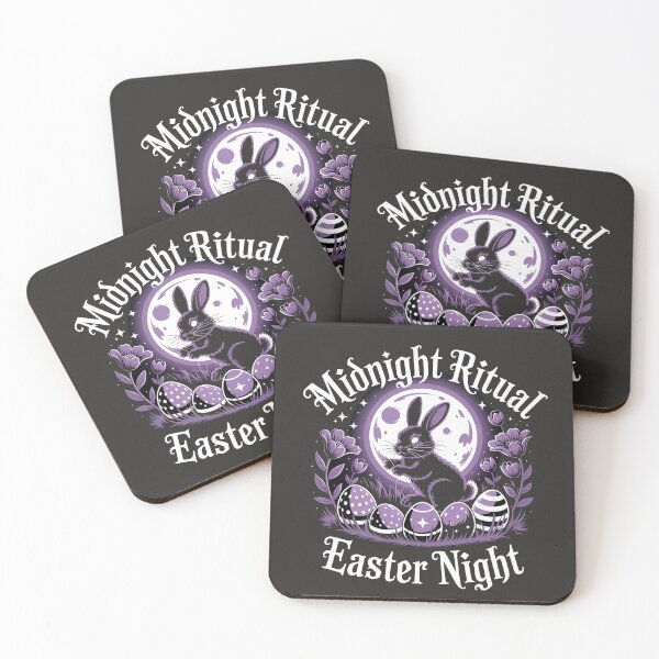 Item preview, Midnight Ritual Easter – Cute but Creepy Bunny, Dark Humor Gothic Easter Design designed and sold by MystiMagica.