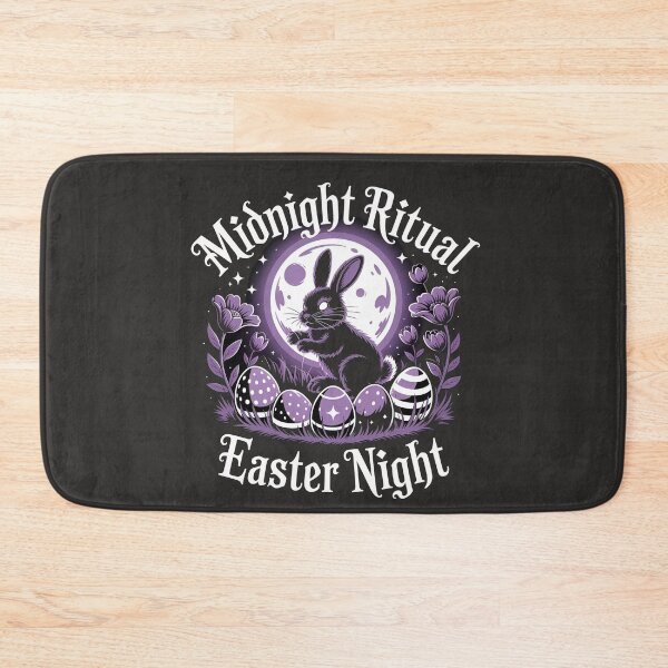 Item preview, Midnight Ritual Easter – Cute but Creepy Bunny, Dark Humor Gothic Easter Design designed and sold by MystiMagica.