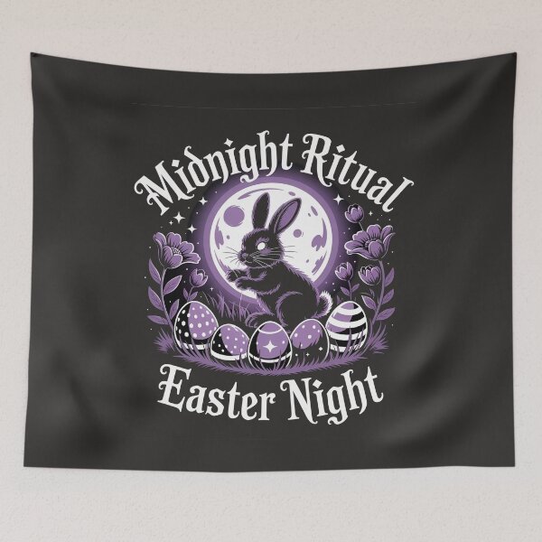 Item preview, Midnight Ritual Easter – Cute but Creepy Bunny, Dark Humor Gothic Easter Design designed and sold by MystiMagica.