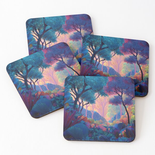 Item preview, Colorful Dreamlike Forest Landscape designed and sold by LuminousFoundry.