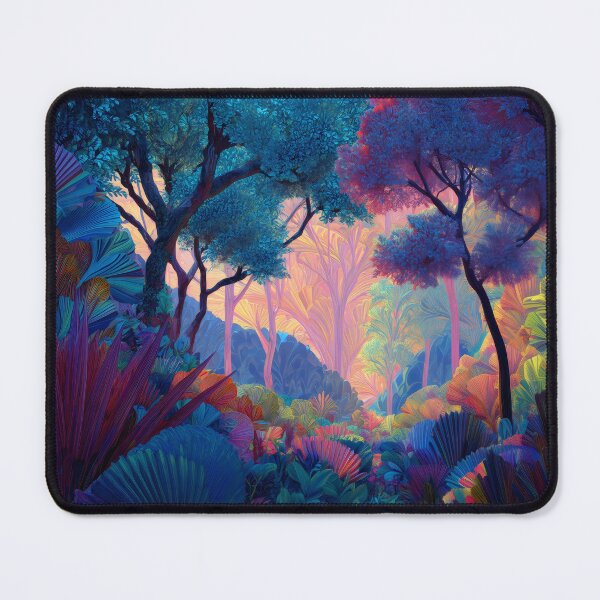 Item preview, Colorful Dreamlike Forest Landscape designed and sold by LuminousFoundry.