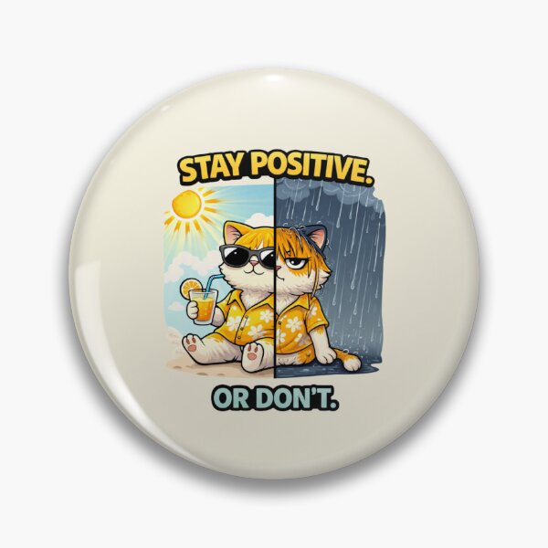 Item preview, Stay Positive Or Don’t Funny Cat Sarcastic Meme designed and sold by OptimismPending.