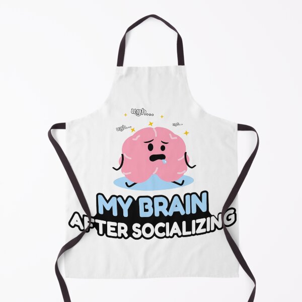 Item preview, My Brain after Socializing- funny cute brain art designed and sold by MYTHIC element.