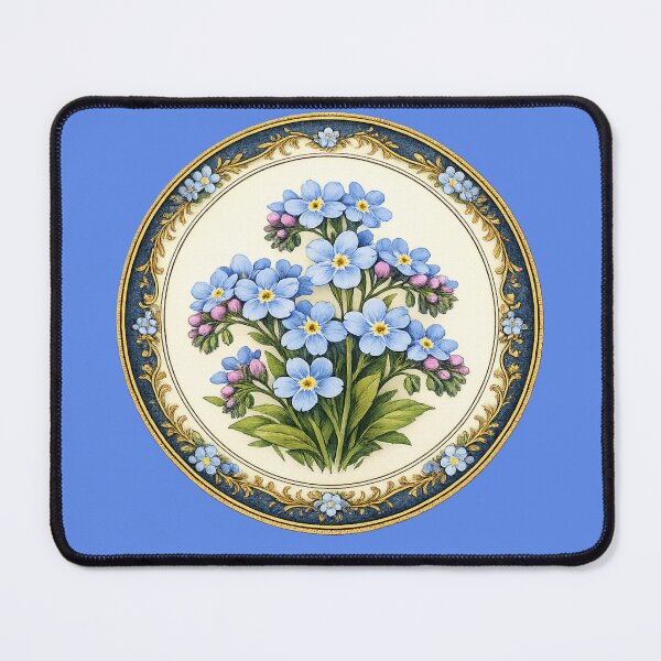 Item preview, Forget-Me-Not Promise – Gentle Memory Botanical Circle Design designed and sold by TheJoyfulPen.
