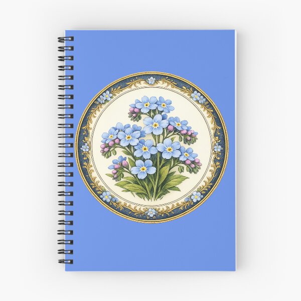Item preview, Forget-Me-Not Promise – Gentle Memory Botanical Circle Design designed and sold by TheJoyfulPen.