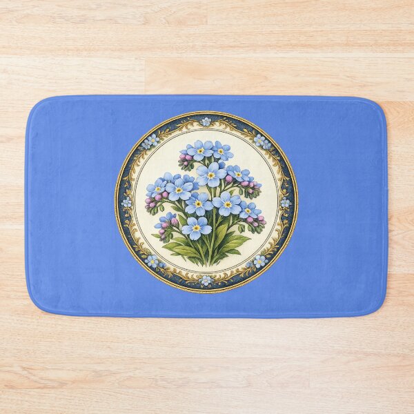 Item preview, Forget-Me-Not Promise – Gentle Memory Botanical Circle Design designed and sold by TheJoyfulPen.