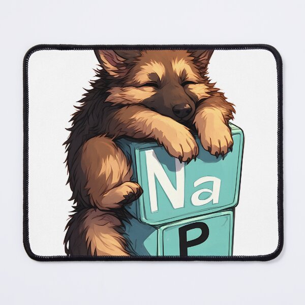 Item preview, Nap Chemistry Pun German Shepherd – Periodic Table Science Humor designed and sold by owi-art.