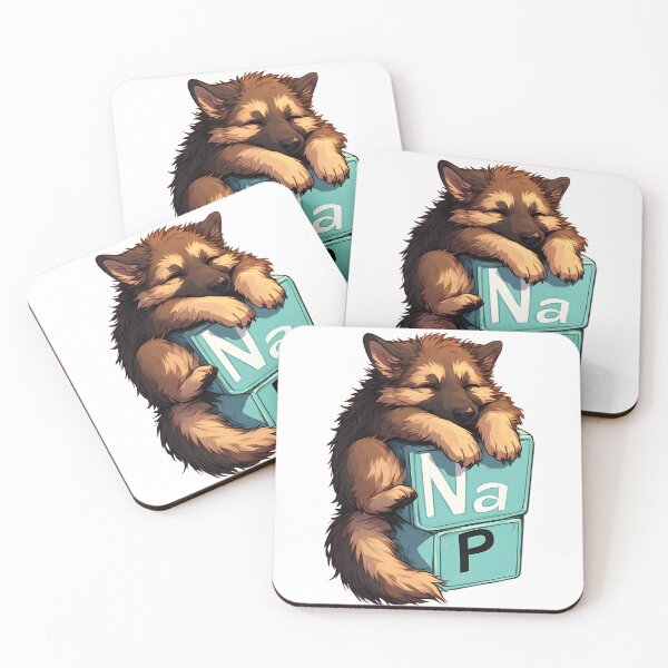 Item preview, Nap Chemistry Pun German Shepherd – Periodic Table Science Humor designed and sold by owi-art.