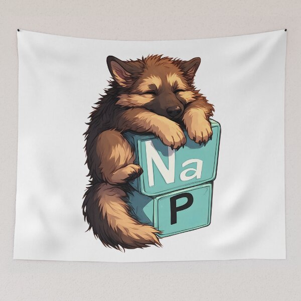 Item preview, Nap Chemistry Pun German Shepherd – Periodic Table Science Humor designed and sold by owi-art.