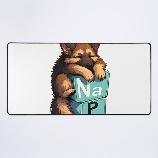 Item preview, Nap Chemistry Pun German Shepherd – Periodic Table Science Humor designed and sold by owi-art.