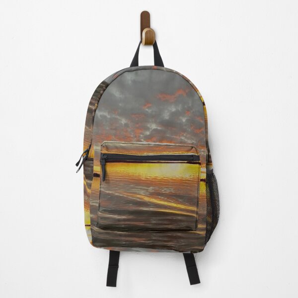 Item preview, Golden Water Sunset – Dramatic Sky Reflections Over Calm Lake designed and sold by aadventures.